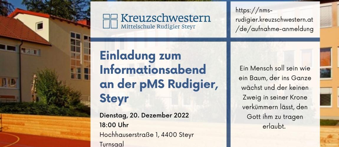 Einladung Zum Informationsabend | Neue Mittelschule Rudigier Steyr